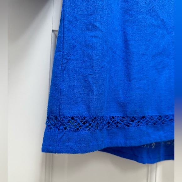 NWOT Ulla Johnson Royal Blue Tunic with Fringe and Tassel Details Sz 10 - Picture 5 of 7